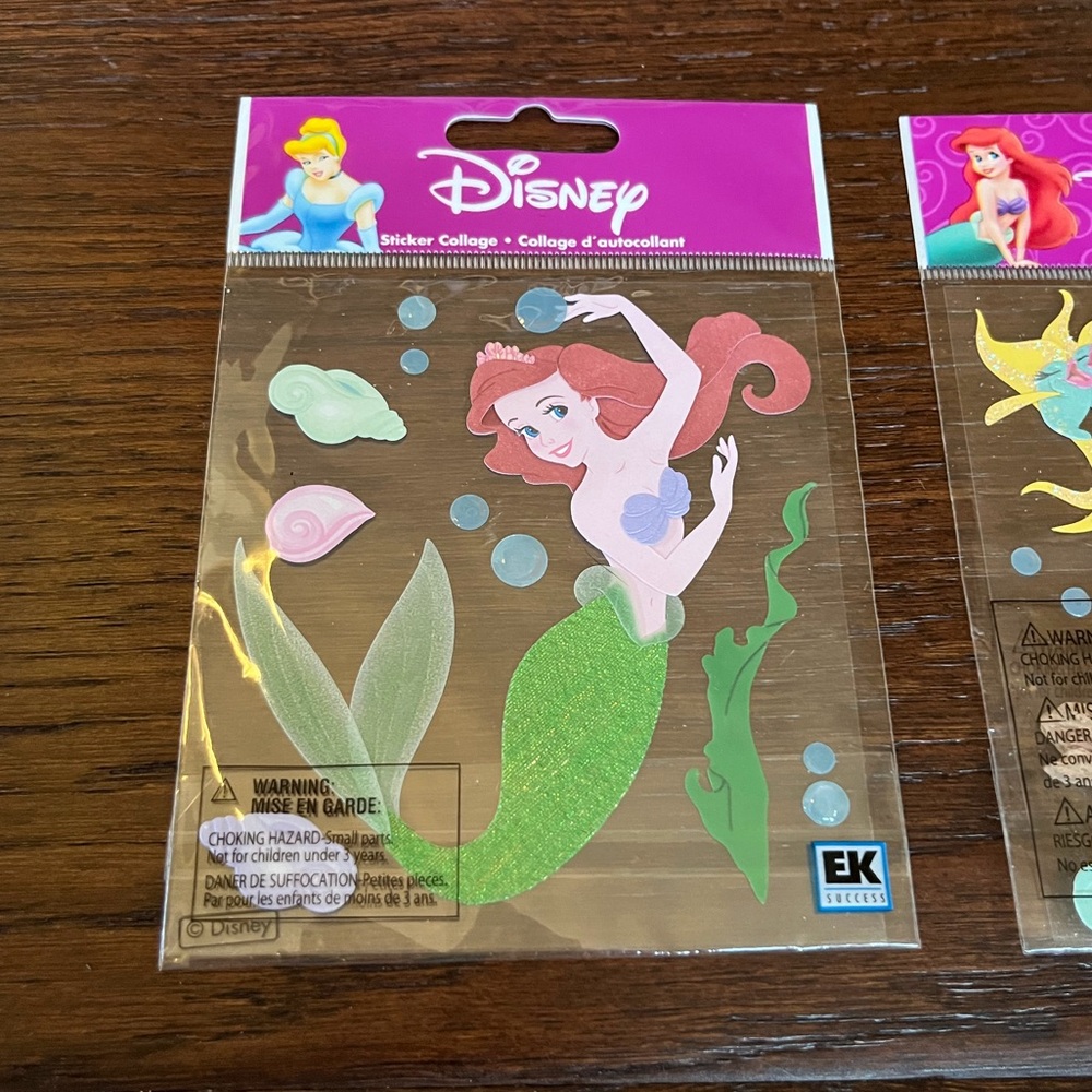 Disney The Little Mermaid Ariel Dimensional Scrapbook Stickers EK Success NIP
